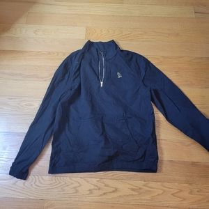 October's Very Own Drake Rapper Black Owl Logo Quater Zip Windbreaker Size XL